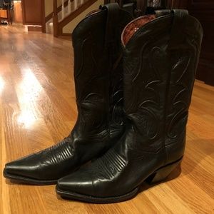 Women's Dan Post Black Western Cowboy Boots SZ 6